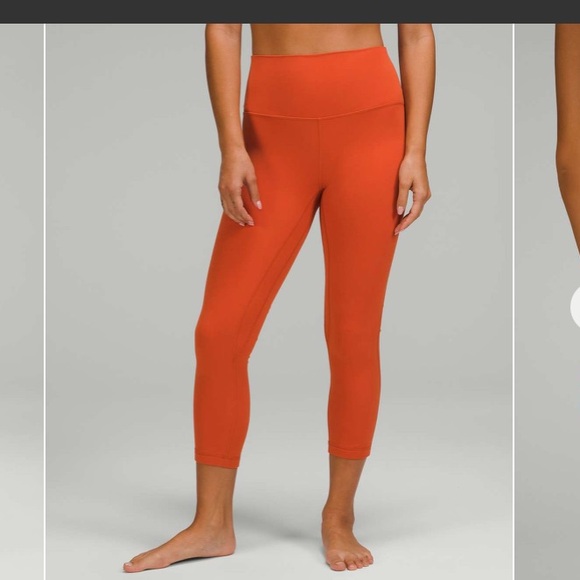 Lululemon Align Nulu Fabric High-Rise Crop 23" Sz 4
Canyon Orange - Picture 1 of 5